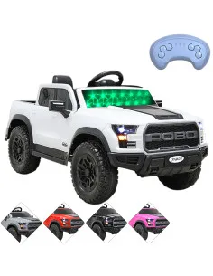Camioneta Eléctrica Montable para Niños 12V Control Remoto Bluetooth Luces Sonidos Apta desde 3 Años Joykoo - 8