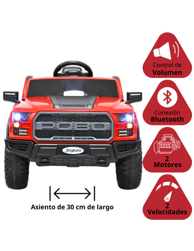 Camioneta Eléctrica Montable para Niños 12V Control Remoto Bluetooth Luces Sonidos Apta desde 3 Años | Joykoo Tienda Oficial