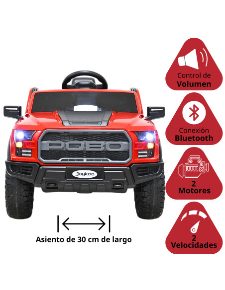 Camioneta Eléctrica Montable para Niños 12V Control Remoto Bluetooth Luces Sonidos Apta desde 3 Años | Joykoo Tienda Oficial