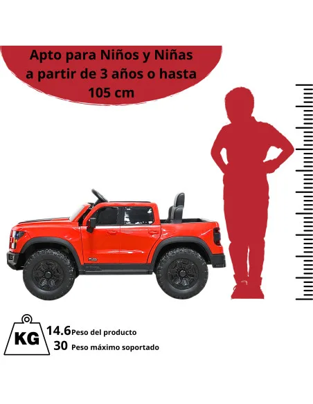 Camioneta Eléctrica Montable para Niños 12V Control Remoto Bluetooth Luces Sonidos Apta desde 3 Años | Joykoo Tienda Oficial