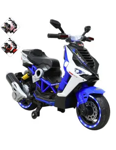 Motocicleta Eléctrica Montable para Niños Luces LED Bluetooth Llantas de Equilibrio Batería 12V Diseño Sport Joykoo - 1