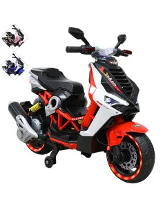 Motocicleta Eléctrica Montable para Niños Luces LED Bluetooth Llantas de Equilibrio Batería 12V Diseño Sport Joykoo - 1 2