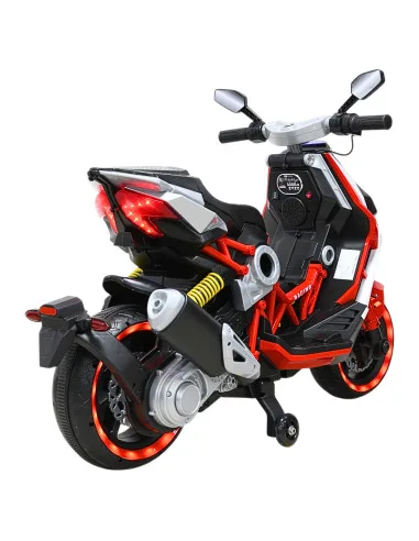 Motocicleta Eléctrica Montable para Niños Luces LED Bluetooth Llantas de Equilibrio Batería 12V Diseño Sport | Joykoo Tienda Oficial