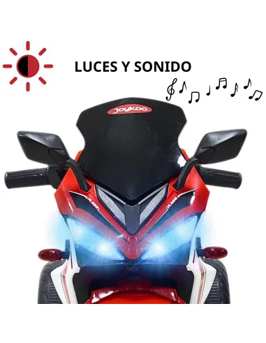 Moto Eléctrica Deportiva para Niños 3 Ruedas Bluetooth Dos Baterias 6V a partir de 3 Años | Joykoo Tienda Oficial