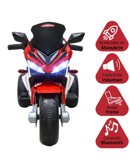 Moto Eléctrica Deportiva para Niños 3 Ruedas Bluetooth Dos Baterias 6V a partir de 3 Años | Joykoo Tienda Oficial