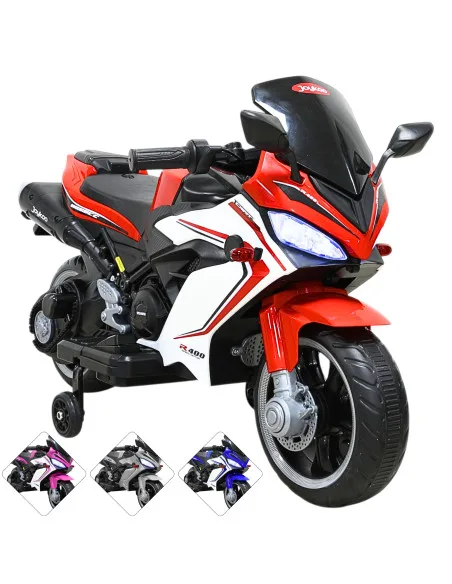 Moto Montable Eléctrica Deportiva 2 Ruedas para Niños Luz Bluetooth Dos Baterias 6V con Cargador Soporta Hasta 30kg | Joykoo Tienda Oficial