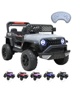 Camioneta Montable Eléctrica para Niños Luces y Bluetooth Música Control Remoto Doble Motor Modo Mecedora y Batería 12V Joykoo -