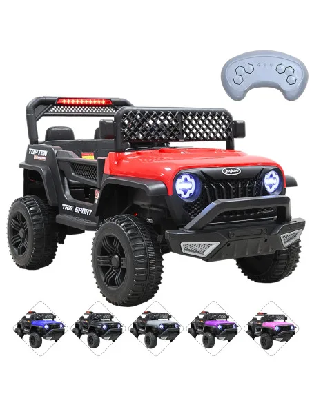 Camioneta Montable Eléctrica para Niños Luces y Bluetooth Música Control Remoto Doble Motor Modo Mecedora y Batería 12V | Joykoo Tienda Oficial
