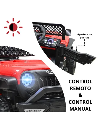 Camioneta Montable Eléctrica para Niños Luces y Bluetooth Música Control Remoto Doble Motor Modo Mecedora y Batería 12V | Joykoo Tienda Oficial