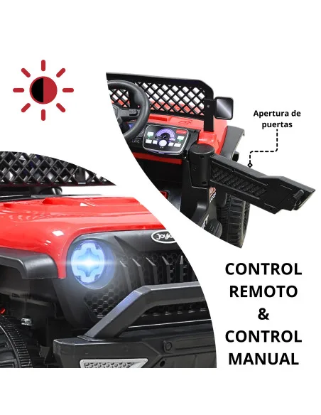 Camioneta Montable Eléctrica para Niños Luces y Bluetooth Música Control Remoto Doble Motor Modo Mecedora y Batería 12V | Joykoo Tienda Oficial
