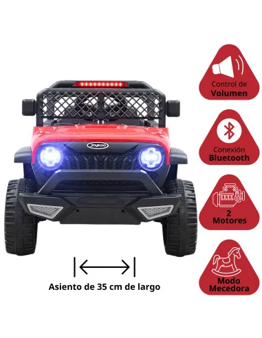 Camioneta Montable Eléctrica para Niños Luces y Bluetooth Música Control Remoto Doble Motor Modo Mecedora y Batería 12V | Joykoo Tienda Oficial