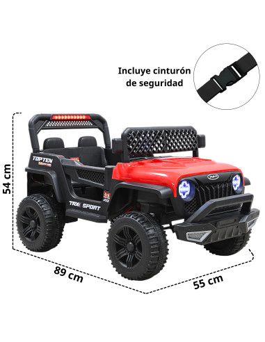 Camioneta Montable Eléctrica para Niños Luces y Bluetooth Música Control Remoto Doble Motor Modo Mecedora y Batería 12V | Joykoo Tienda Oficial
