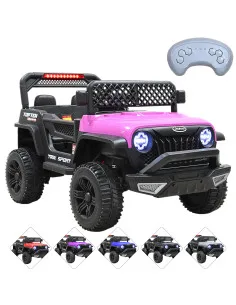 Camioneta Montable Eléctrica para Niños Luces y Bluetooth Música Control Remoto Doble Motor Modo Mecedora y Batería 12V Joykoo -