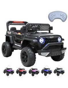 Camioneta Montable Eléctrica para Niños Luces y Bluetooth Música Control Remoto Doble Motor Modo Mecedora y Batería 12V Joykoo -