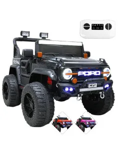 Montable Electrico Camioneta 4x4 para Niños Bluetooth Luces Led Control Remoto Batería 12v Joykoo - 17