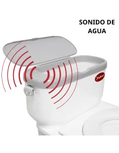 Baño Entrenador para Niños con Sonido de Agua Asiento Acolchado Antideslizante Soporte para Papel Higiénico Joykoo - 1 2