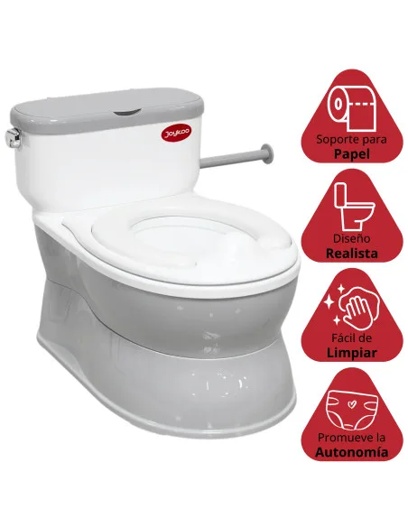 Baño Entrenador para Niños con Sonido de Agua Asiento Acolchado Antideslizante Soporte para Papel Higiénico | Joykoo Tienda Oficial