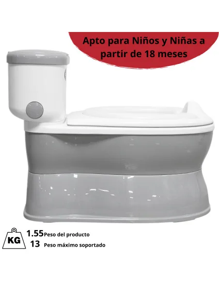 Baño Entrenador para Niños con Sonido de Agua Asiento Acolchado Antideslizante Soporte para Papel Higiénico | Joykoo Tienda Oficial