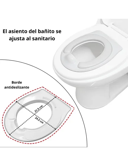 Baño Entrenador para Niños con Sonido de Agua Asiento Acolchado Antideslizante Soporte para Papel Higiénico | Joykoo Tienda Oficial