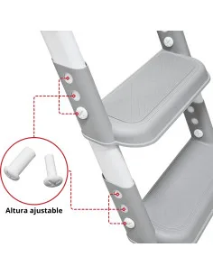 Baño Entrenador Infantil con Escalera Asiento Acolchado Antideslizante Plegable y Ajustable para Sanitario Común Joykoo - 1 2