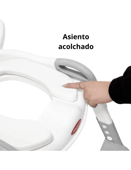 Baño Entrenador Infantil con Escalera Asiento Acolchado Antideslizante Plegable y Ajustable para Sanitario Común | Joykoo Tienda Oficial