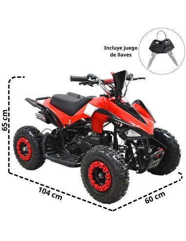 Cuatrimoto a Gasolina 49 cc 2T Arranque Manual Doble Freno de Disco Embrague Automático Carga Máx 50 kg Hasta 40 km/h | Joykoo Tienda Oficial