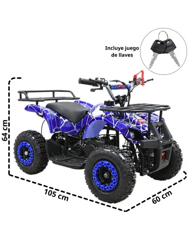 Cuatrimoto a Gasolina 49cc 2T Suspensión de Resorte Arranque Manual Freno de Disco Carga Máx 50 kg Hasta 40 km/h | Joykoo Tienda Oficial