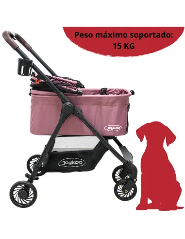 Carriola para Mascotas Cochecito para Perros y Gatos Pequeños - Medianos Transportadora Extraíble Ligera y Plegable con Freno | Joykoo Tienda Oficial