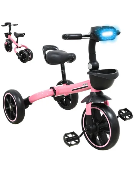 Triciclo 3 en 1 Plegable para Niños Convertible a Bicicleta y Balance Bike Luz Sonido Apto a partir de 2 Años o Hasta 25 kg | Joykoo Tienda Oficial