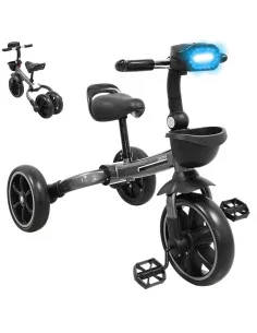 Triciclo 3 en 1 Plegable para Niños Convertible a Bicicleta y Balance Bike Luz Sonido Apto a partir de 2 Años o Hasta 25 kg Joyk