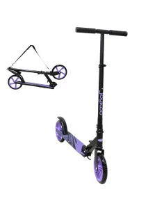 Scooter para Niños Altura Ajustable Ruedas de Goma Freno Trasero Plegable con Correa Apto a partir de 115 cm Soporta hasta 50 kg