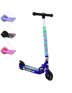 Scooter Patín del Diablo para Niños con Luces Plegable Altura Ajustable Antideslizante Freno 3 a 8 Años Joykoo - 1