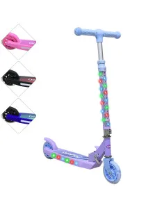 Scooter Patín del Diablo para Niños con Luces Plegable Altura Ajustable Antideslizante Freno 3 a 8 Años Joykoo - 8
