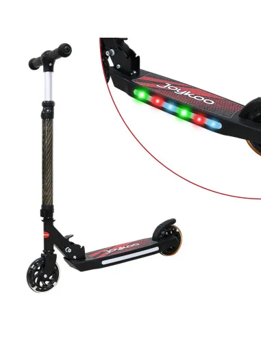 Scooter Patín del Diablo para Niños con Luces Plegable Altura Ajustable Antideslizante Freno 3 a 8 Años | Joykoo Tienda Oficial
