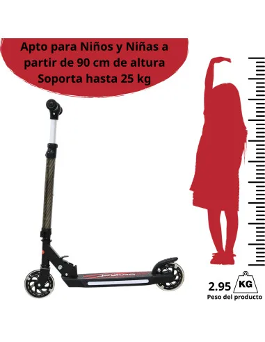 Scooter Patín del Diablo para Niños con Luces Plegable Altura Ajustable Antideslizante Freno 3 a 8 Años | Joykoo Tienda Oficial