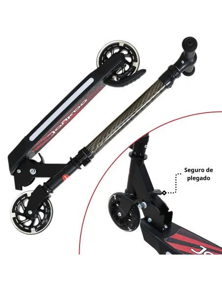 Scooter Patín del Diablo para Niños con Luces Plegable Altura Ajustable Antideslizante Freno 3 a 8 Años | Joykoo Tienda Oficial