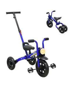 Triciclo 3 en 1 para Niños con Bastón, Bici y Bicicleta de Balance Plegable Torreta con Luz Soporta hasta 25 kg  - 17