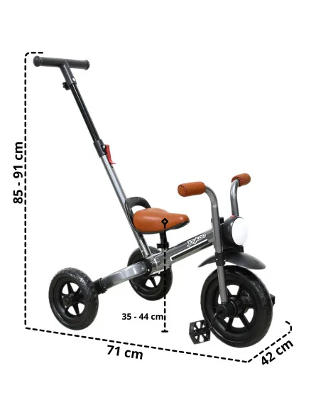 Triciclo 3 en 1 para Niños con Bastón, Bici y Bicicleta de Balance Plegable Torreta con Luz Soporta hasta 25 kg | Joykoo Tienda Oficial