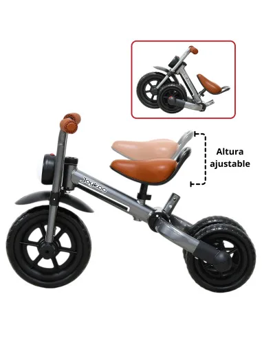 Triciclo 3 en 1 para Niños con Bastón, Bici y Bicicleta de Balance Plegable Torreta con Luz Soporta hasta 25 kg | Joykoo Tienda Oficial