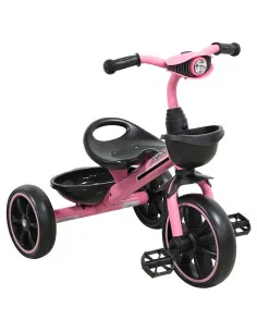 Triciclo para Niños con Luz y Sonido Ruedas EVA Soft Canastas Delantera y Trasera Soporta 25 kg 2+ Años Joykoo - 25