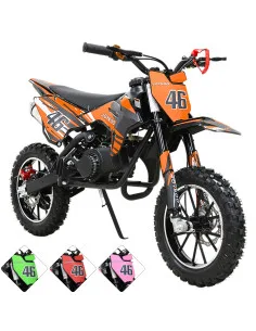 Mini Moto Cross a Gasolina 49cc 2 Tiempos para Niños a partir de 10 Años Frenos de Disco Todoterreno 35 km/h Joykoo - 1