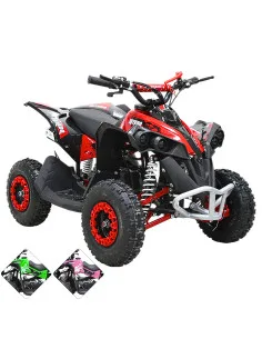 Cuatrimoto Montable ATV para Niños Motor a Gasolina 49cc Soporta Hasta 60kg Todo Terreno Frenos de Disco Suspensión 40km/h Joyko