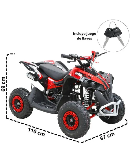 Cuatrimoto Montable ATV para Niños Motor a Gasolina 49cc Soporta Hasta 60kg Todo Terreno Frenos de Disco Suspensión 40km/h | Joykoo Tienda Oficial