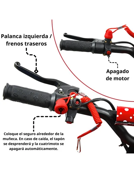 Cuatrimoto Montable ATV para Niños Motor a Gasolina 49cc Soporta Hasta 60kg Todo Terreno Frenos de Disco Suspensión 40km/h | Joykoo Tienda Oficial