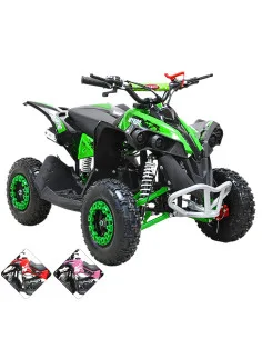 Cuatrimoto Montable ATV para Niños Motor a Gasolina 49cc Soporta Hasta 60kg Todo Terreno Frenos de Disco Suspensión 40km/h Joyko