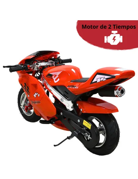 MINI Moto Deportiva de Gasolina 49cc para Niños Motor 2 Tiempos Arranque Manual Frenos de Disco Soporta hasta 40 kg | Joykoo Tienda Oficial