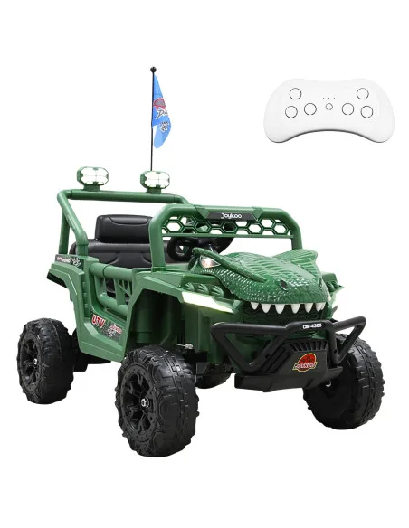 Montable Eléctrico para Niños Dinosaurio con Control Remoto Luces Bluetooth Música Batería 12v Hasta 30 kg | Joykoo Tienda Oficial