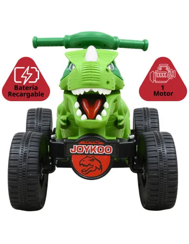 Montable Eléctrico para Niños Dinosaurio con Luz Música Pedal Acelerador Batería 6V Apto desde 3 Años hasta 25 kg | Joykoo Tienda Oficial