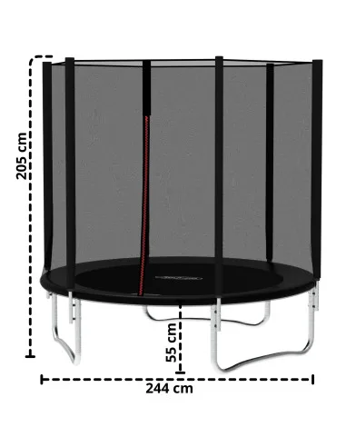 Trampolín Brincolín de 8 Pies Para Niños Postes Acolchados de Acero Galvanizado Soporta hasta 50 kg | Joykoo Tienda Oficial