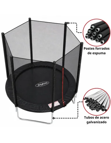 Trampolín Brincolín de 8 Pies Para Niños Postes Acolchados de Acero Galvanizado Soporta hasta 50 kg | Joykoo Tienda Oficial